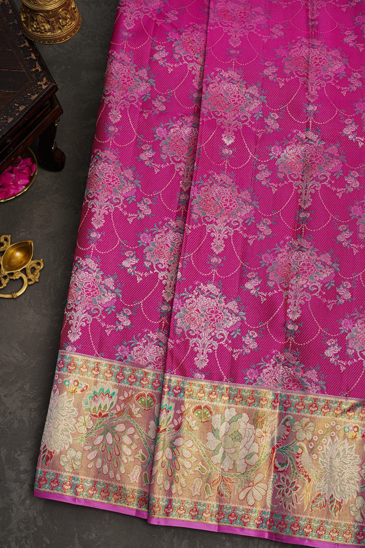 Kancheepuram Silk Pink Saree