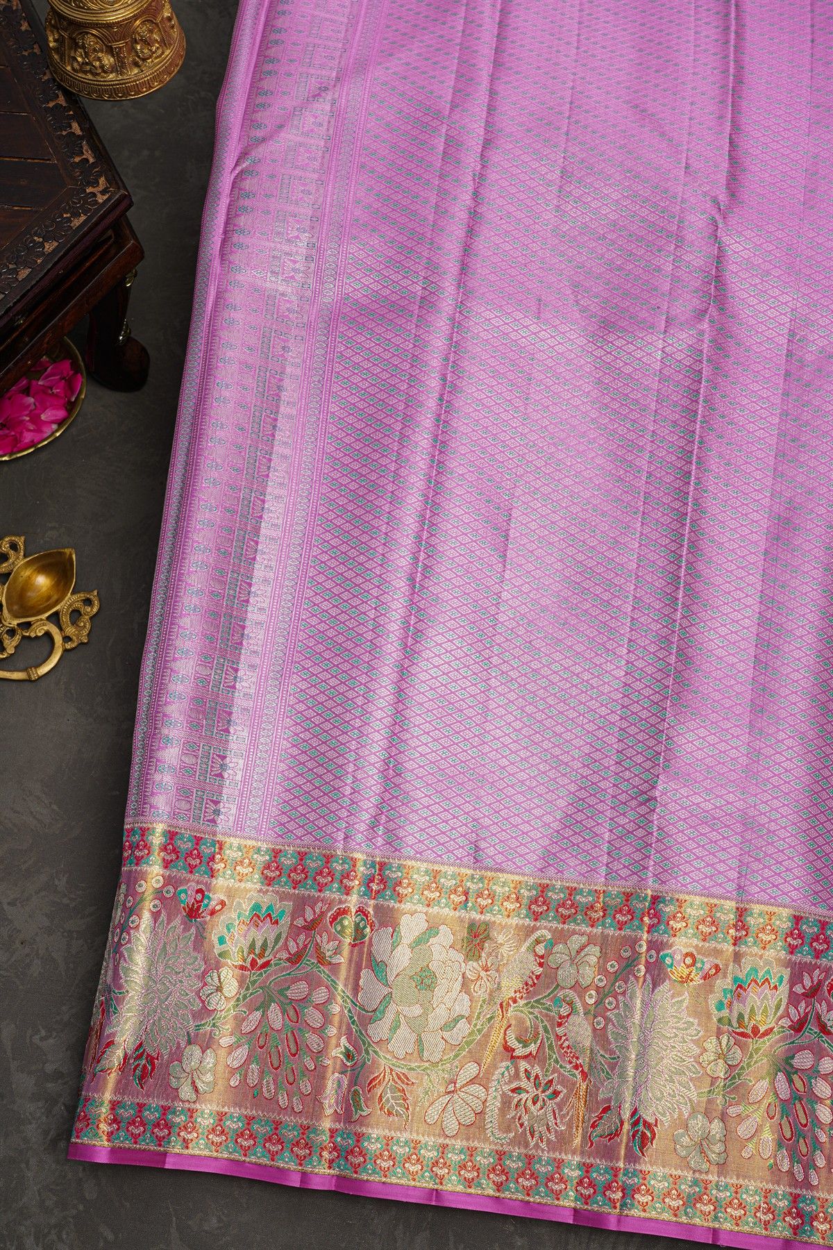 Kancheepuram Silk Pink Saree