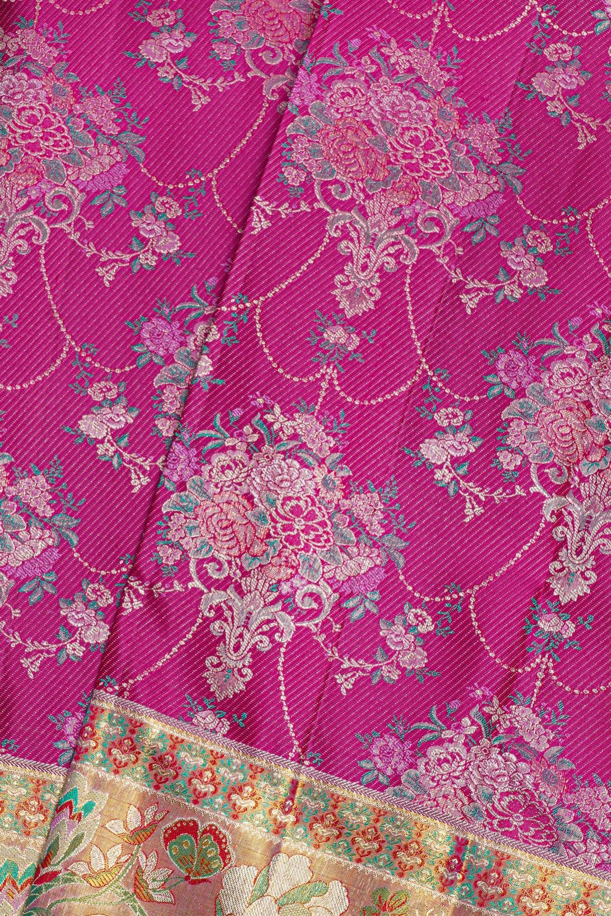 Kancheepuram Silk Pink Saree