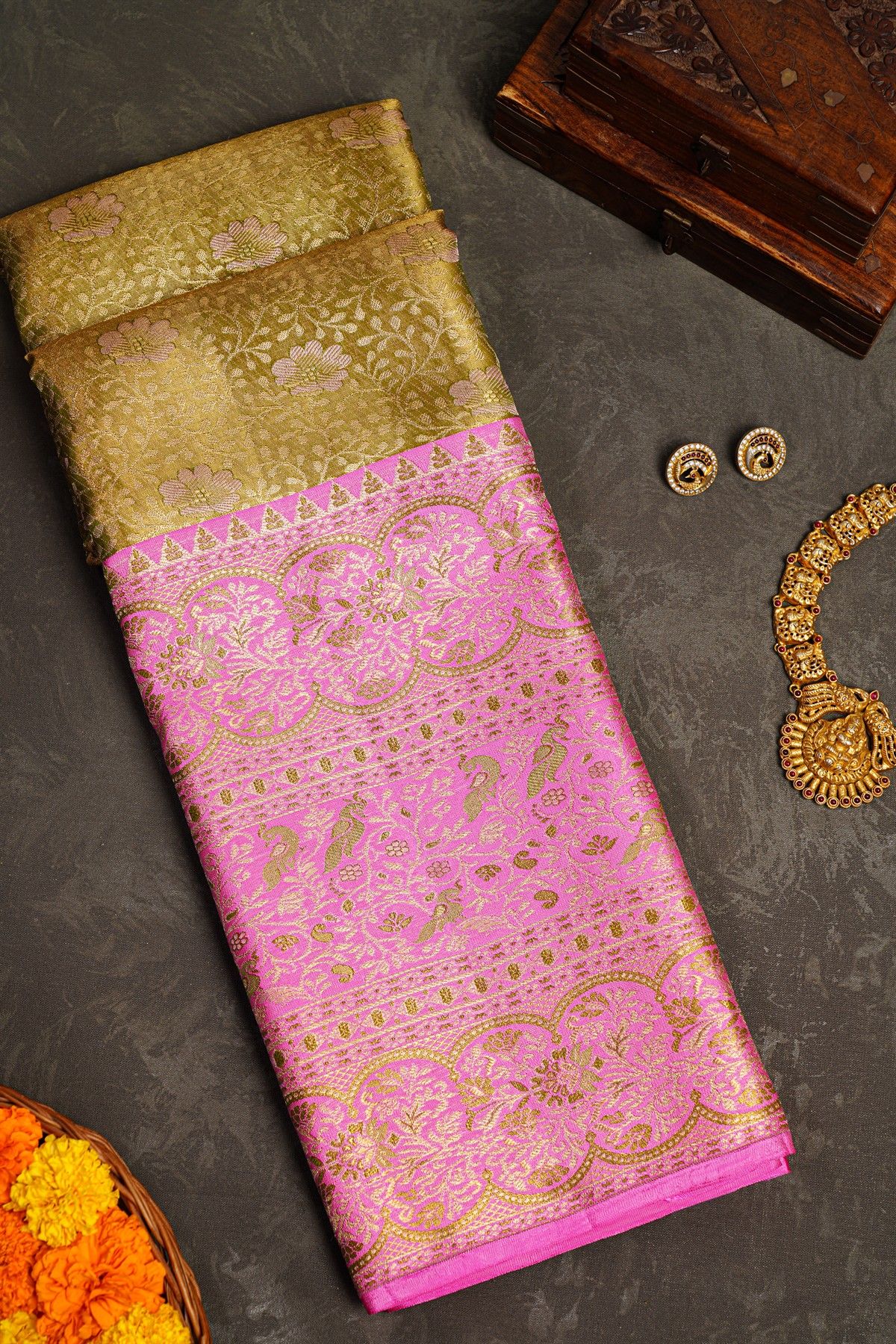 Kancheepuram Silk Dual Colour Saree