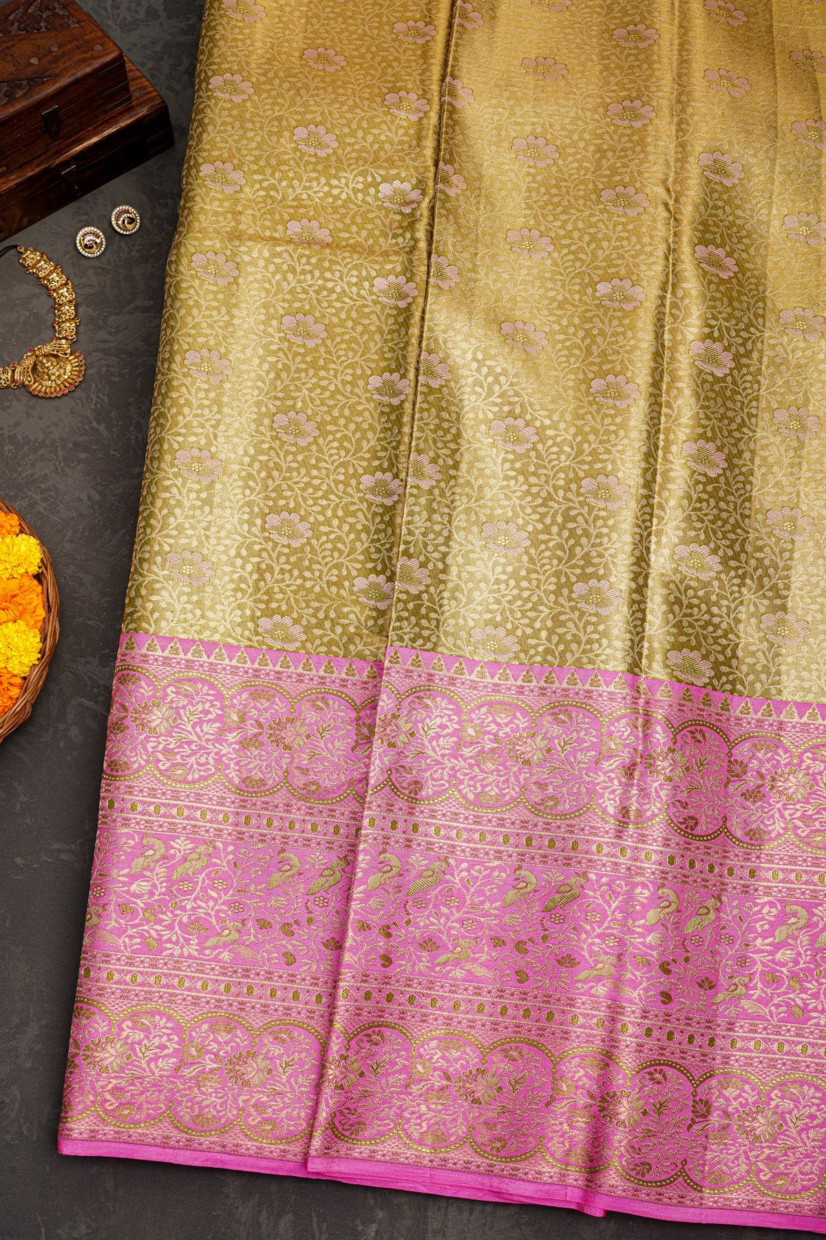 Kancheepuram Silk Dual Colour Saree