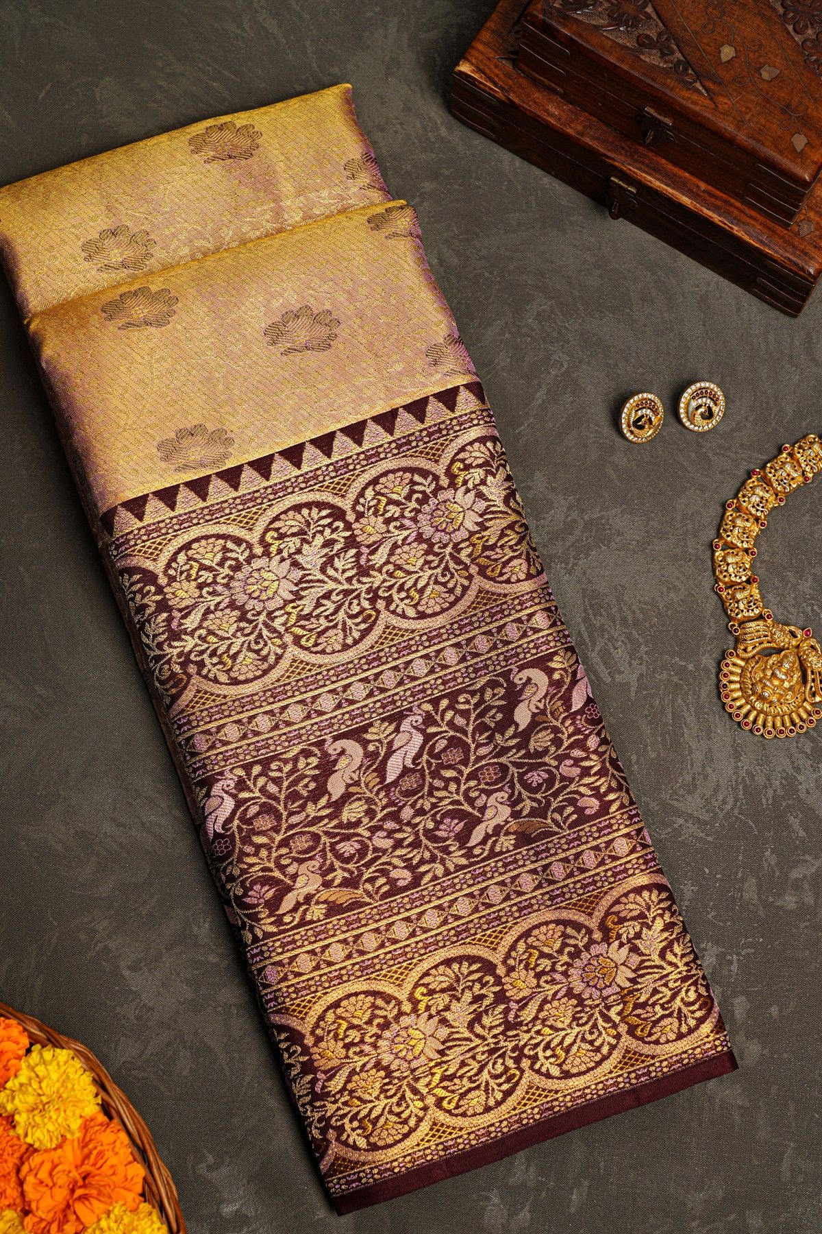 Kancheepuram Silk Dual Colour Saree