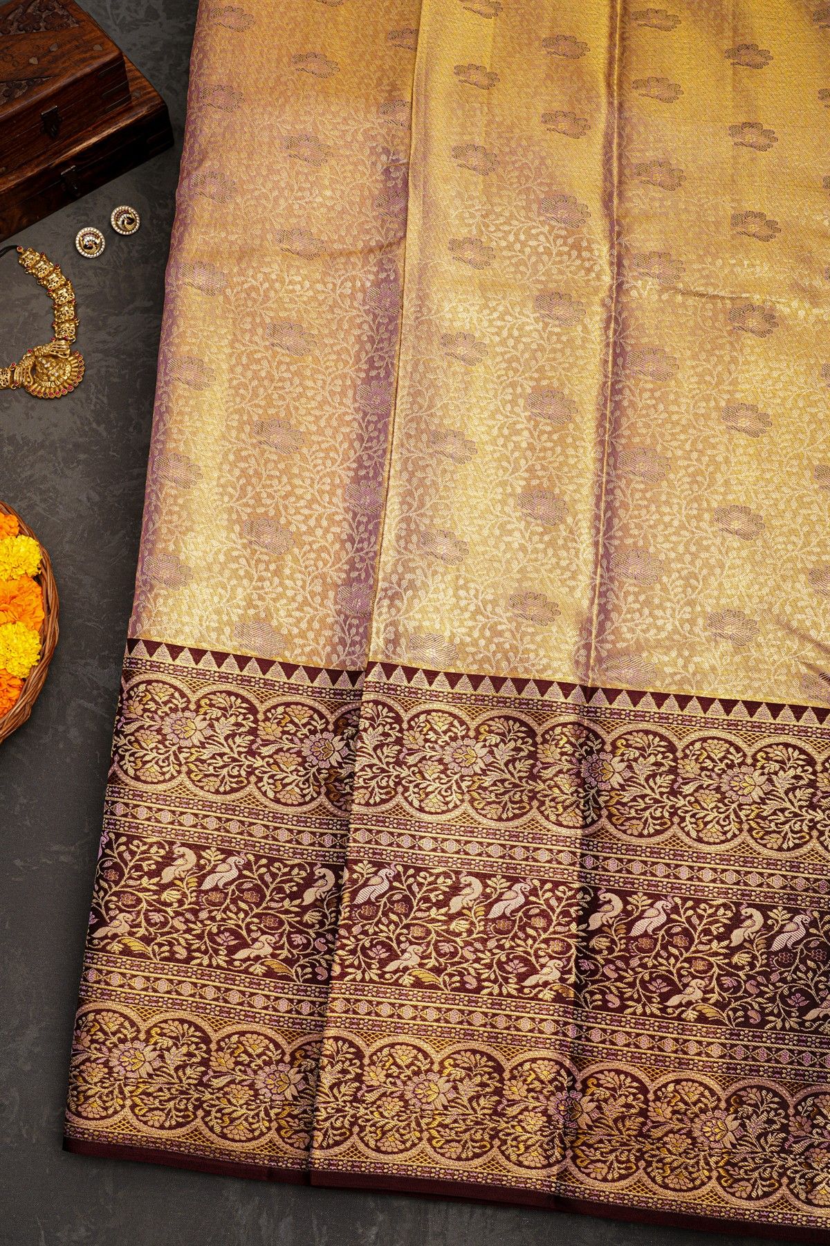 Kancheepuram Silk Dual Colour Saree