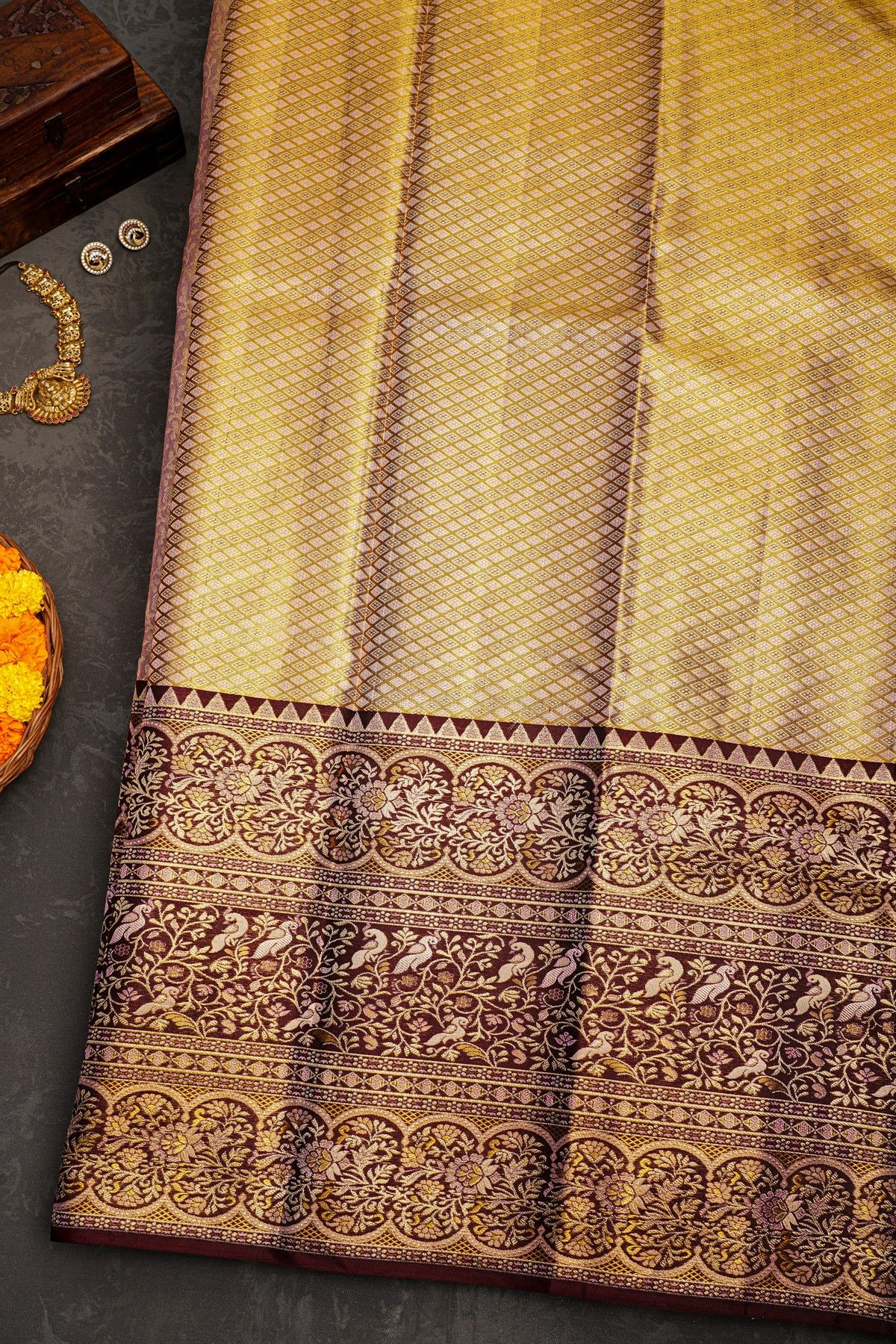 Kancheepuram Silk Dual Colour Saree