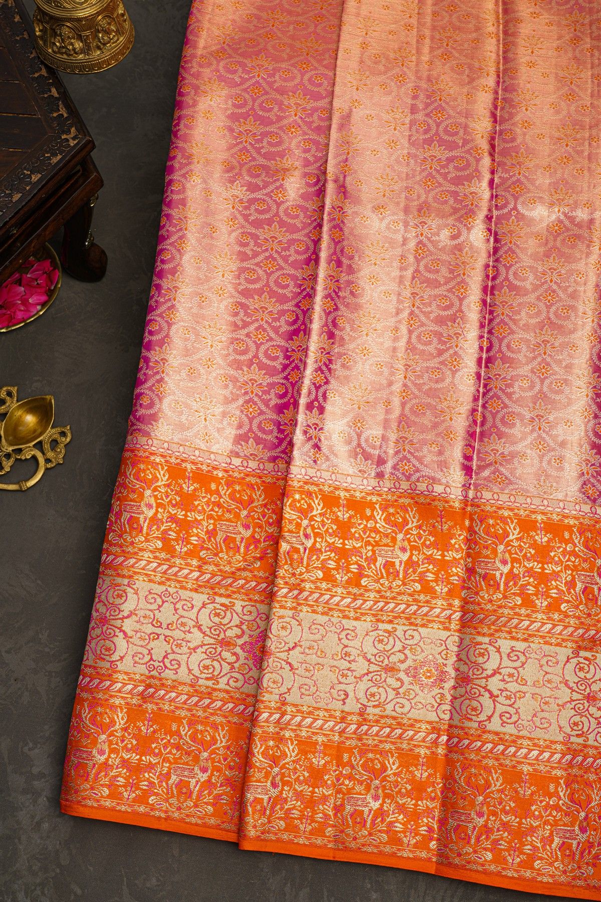 Kancheepuram Silk Pink Saree