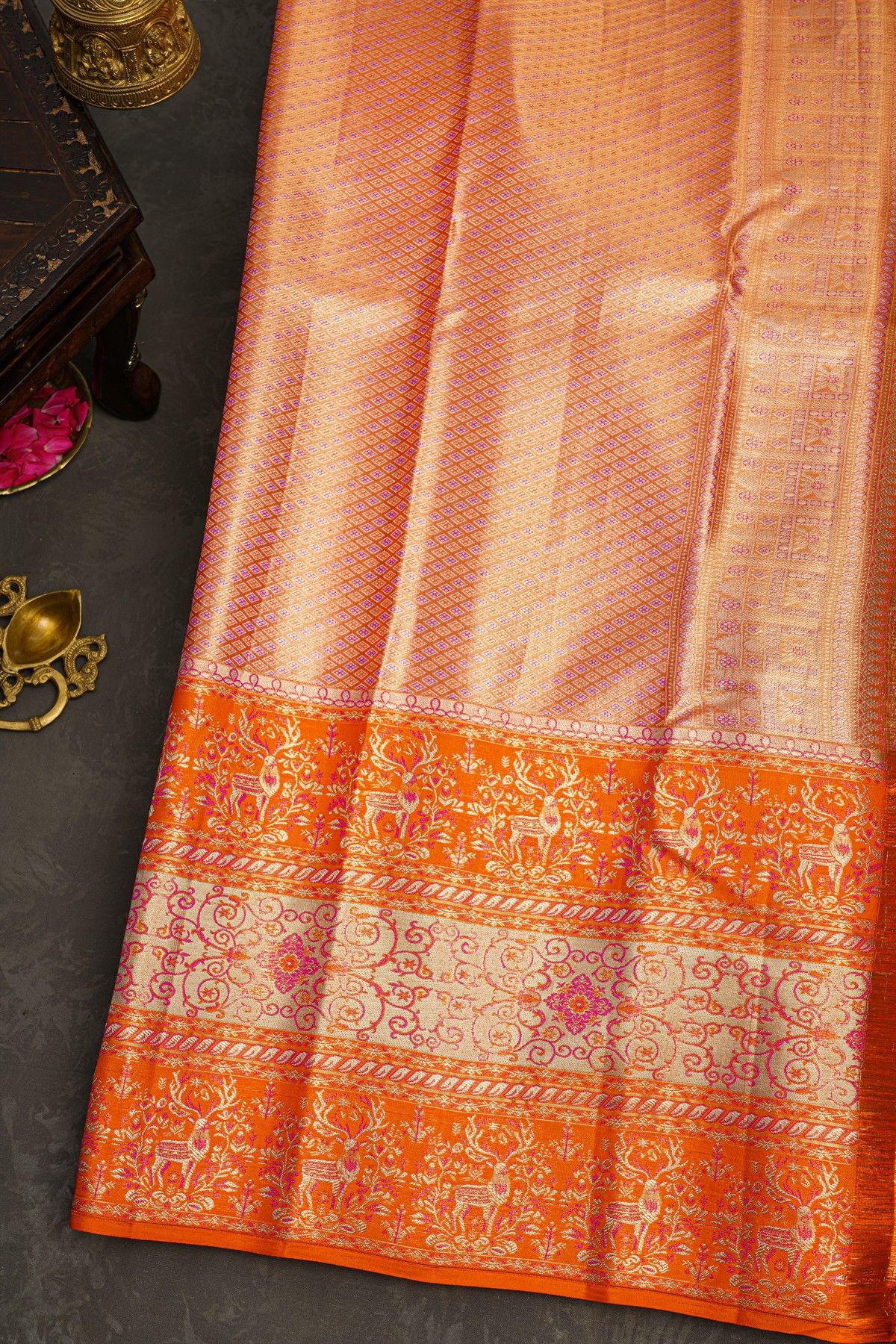 Kancheepuram Silk Pink Saree