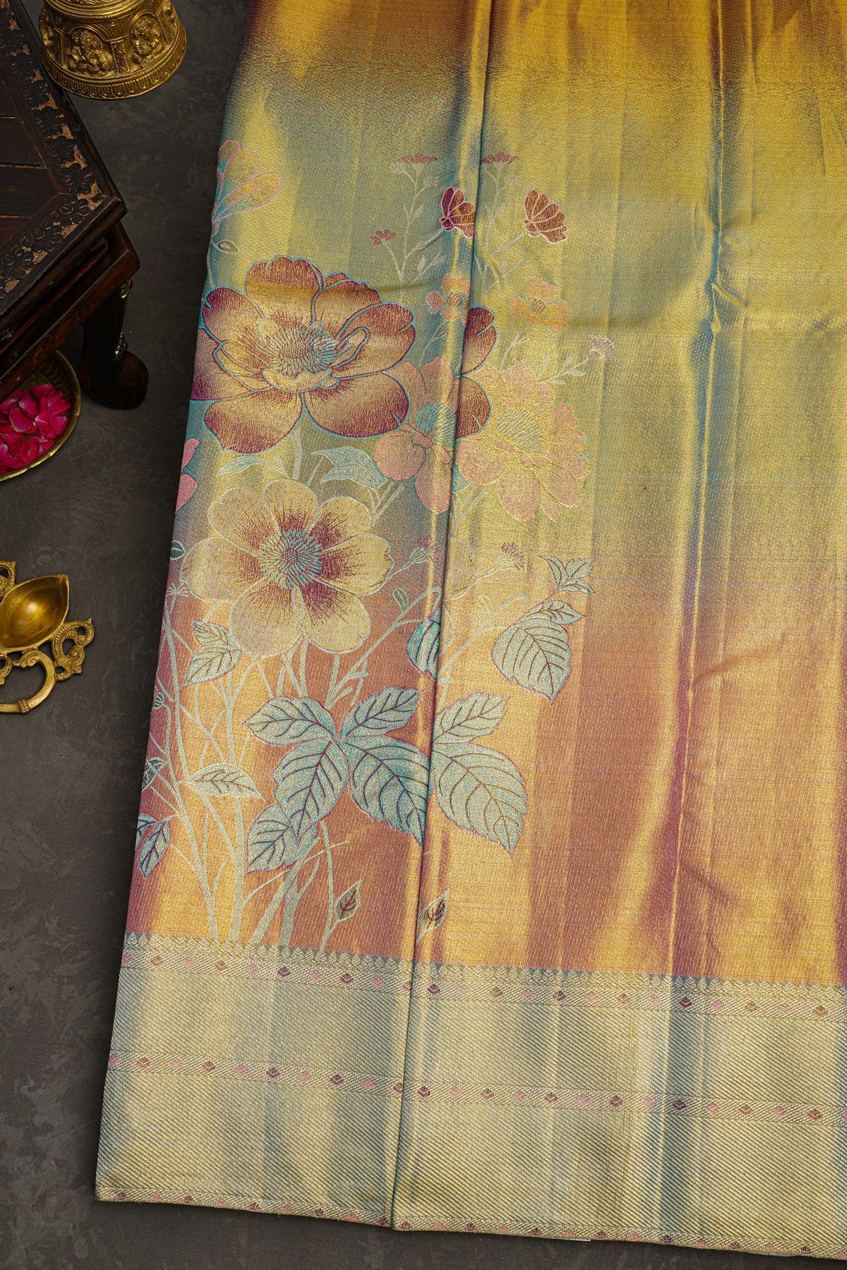 Kancheepuram Silk Dual Colour Saree