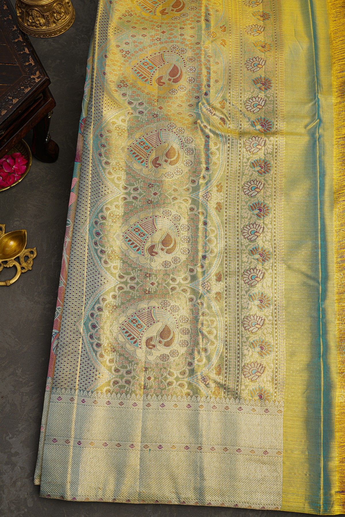 Kancheepuram Silk Dual Colour Saree