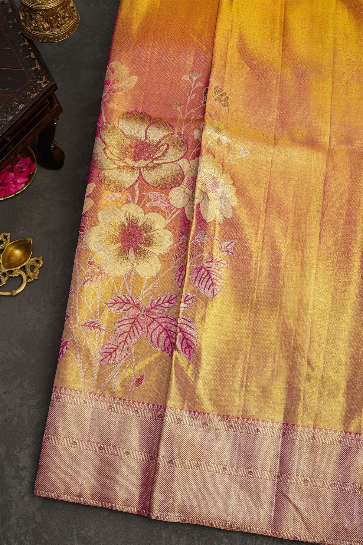 Kancheepuram Silk Dual Colour Saree