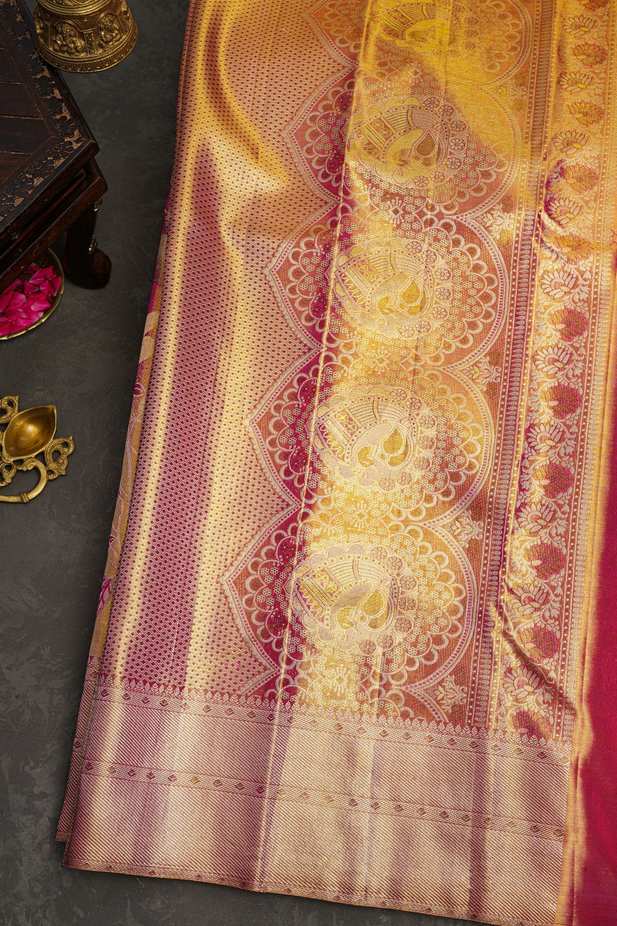 Kancheepuram Silk Dual Colour Saree