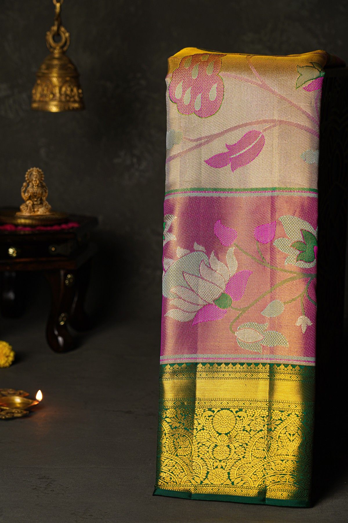 Kancheepuram Silk Multi-Colour Saree