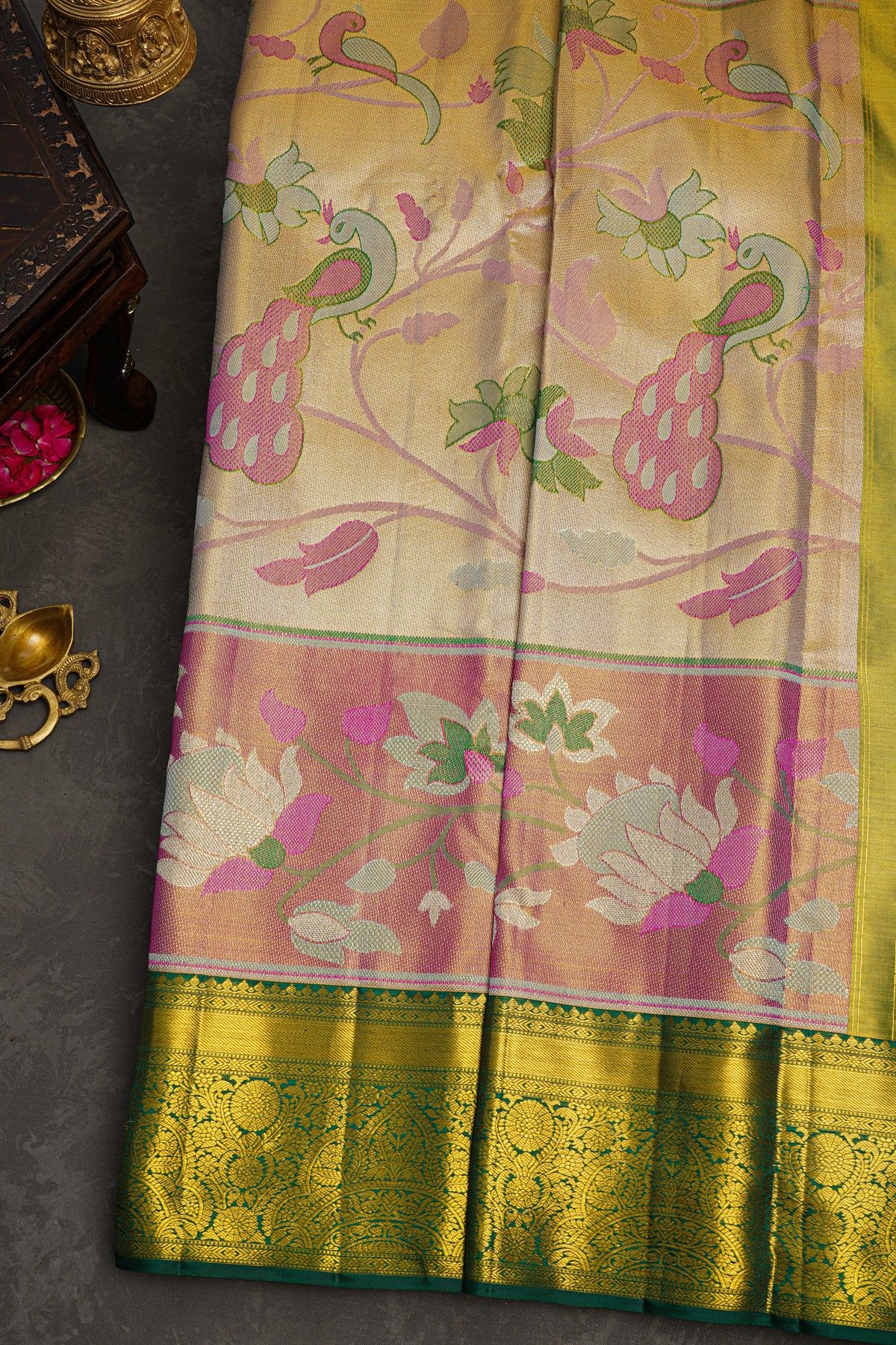 Kancheepuram Silk Multi-Colour Saree