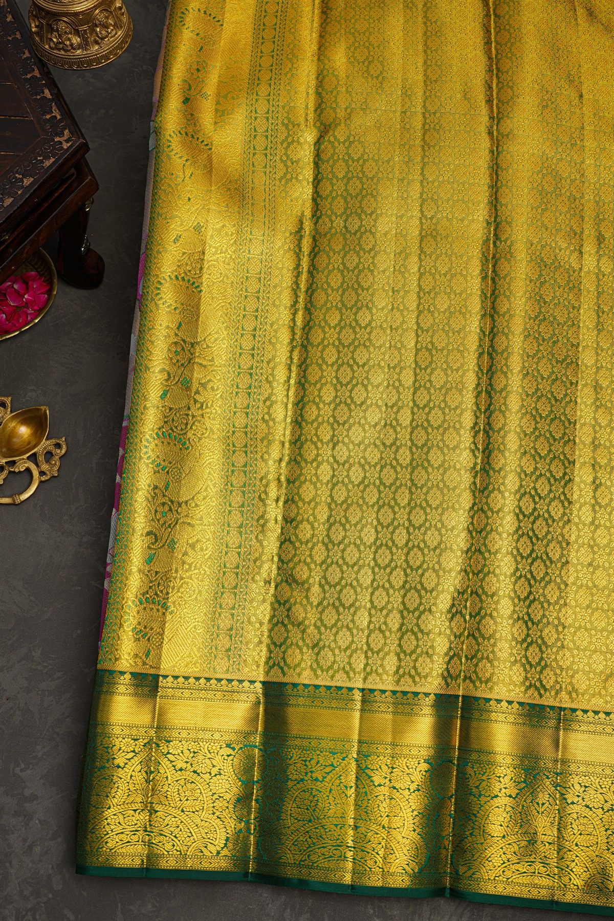 Kancheepuram Silk Multi-Colour Saree