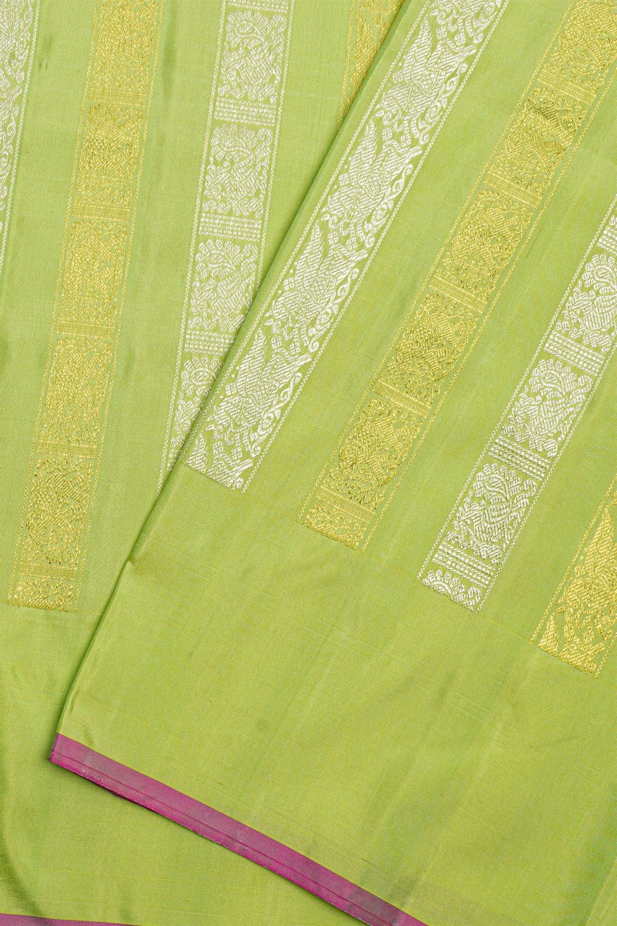 Gadwal Silk Light Green Saree