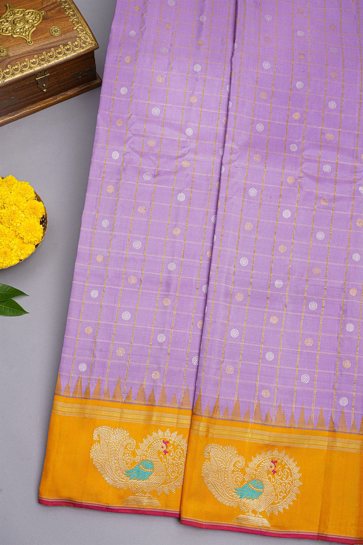 Gadwal Silk Lavender Saree