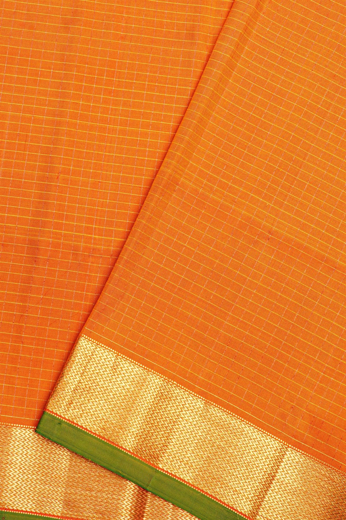 Gadwal Silk Orange saree