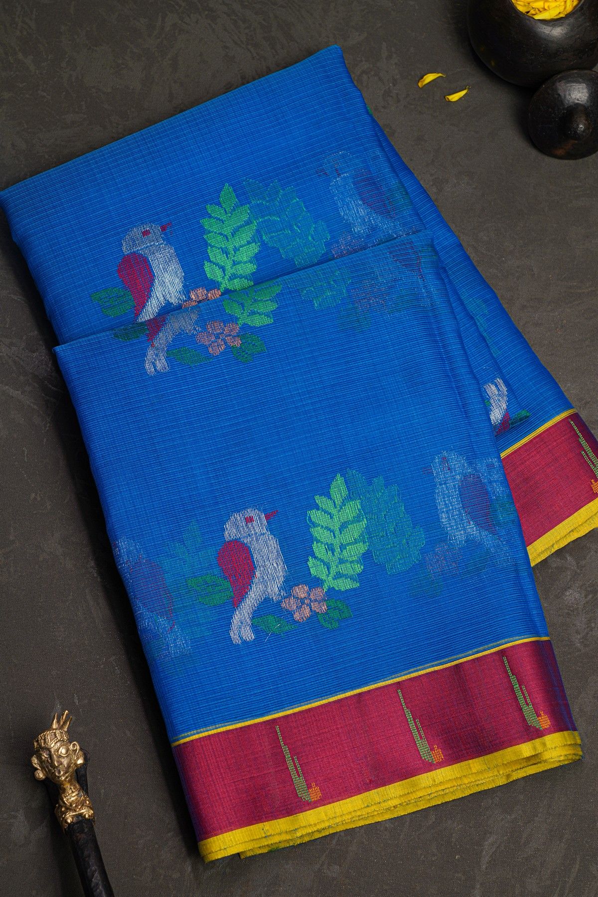 Zari Kota Blue Saree