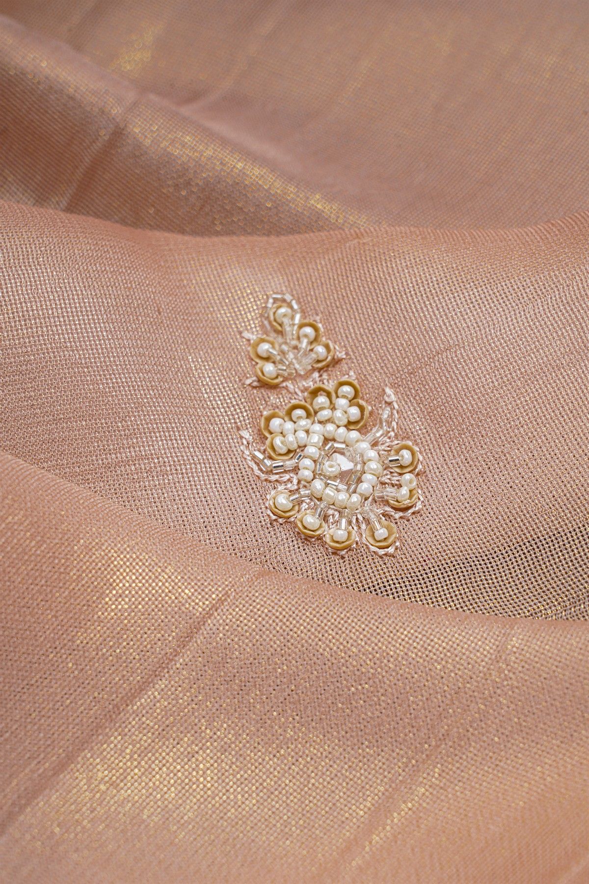 Fancy Tissue Onion Pink Saree