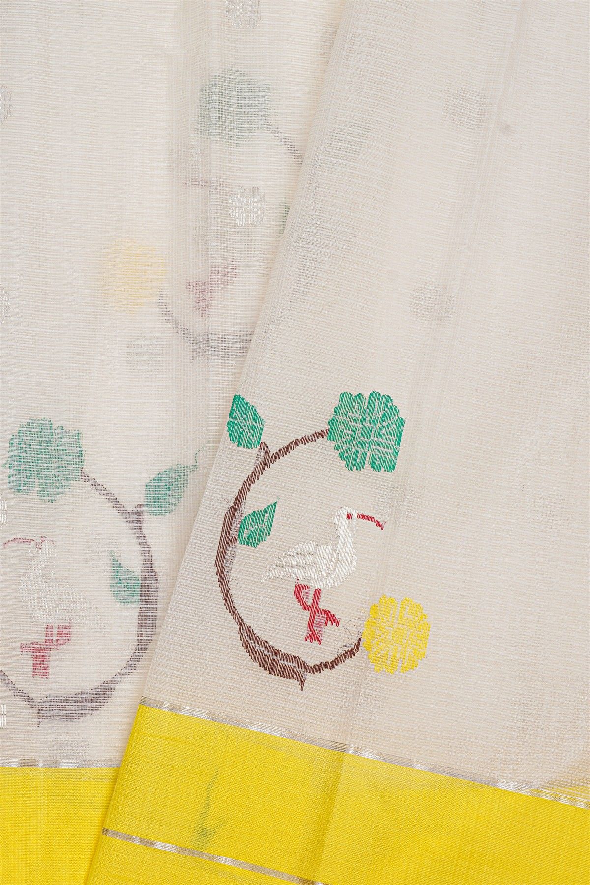 Zari Kota Off White Saree