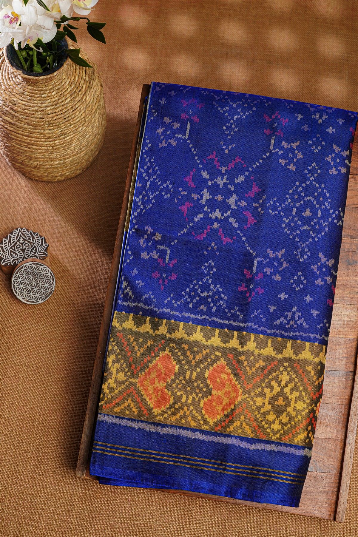 Rajkot Patola Silk Royal Blue Saree