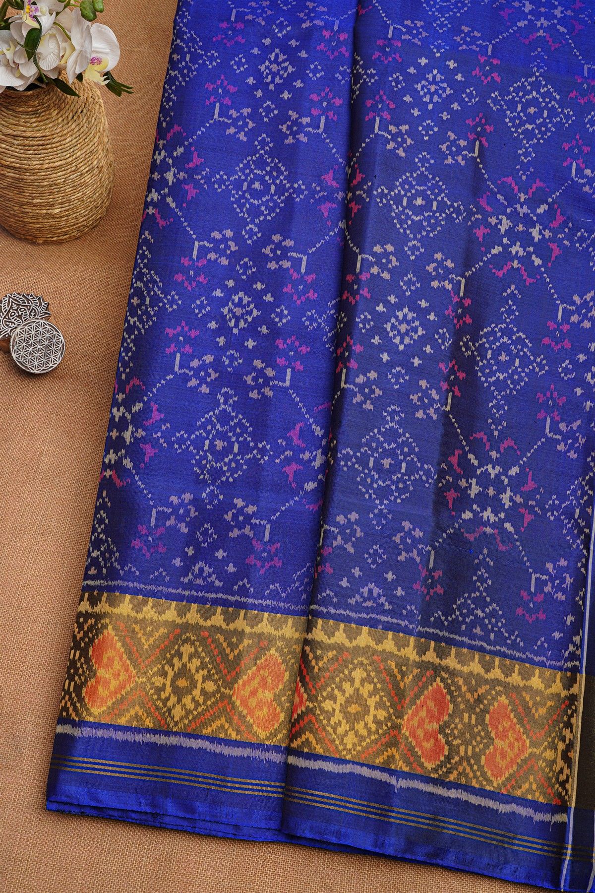 Rajkot Patola Silk Royal Blue Saree
