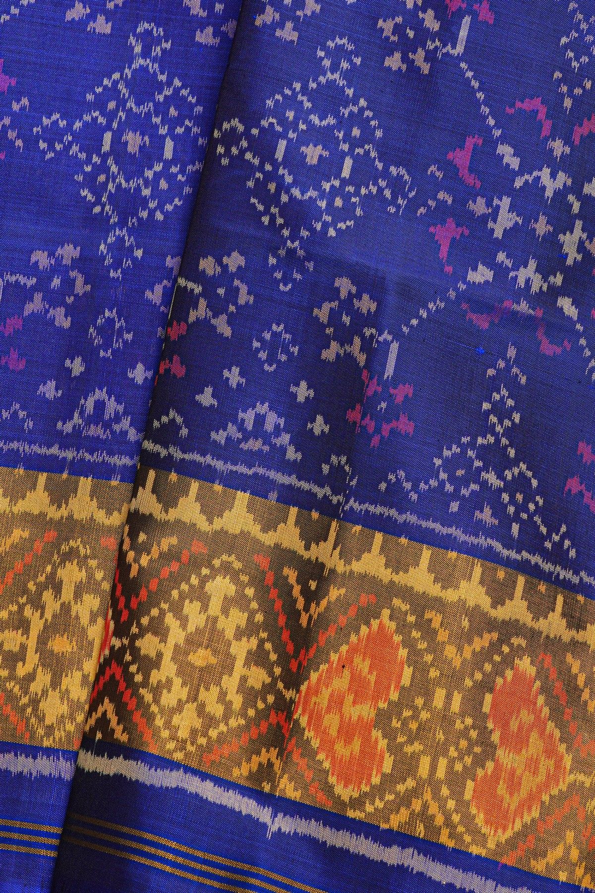 Rajkot Patola Silk Royal Blue Saree