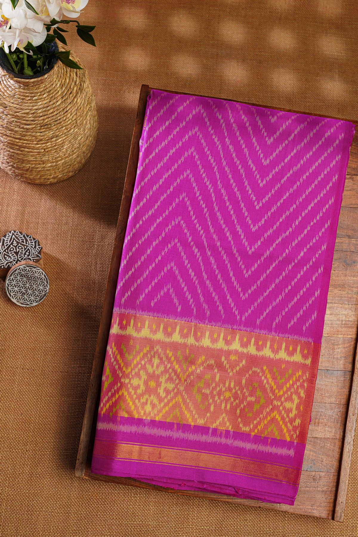 Patola Silk Pink Saree