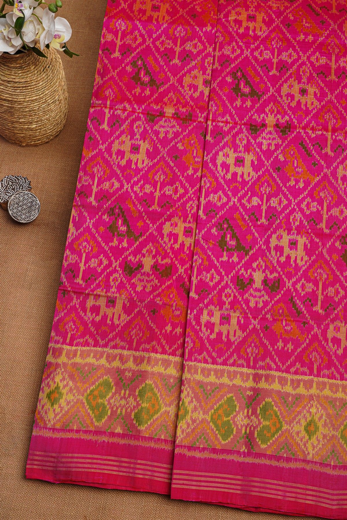 Patola Silk Pink Saree