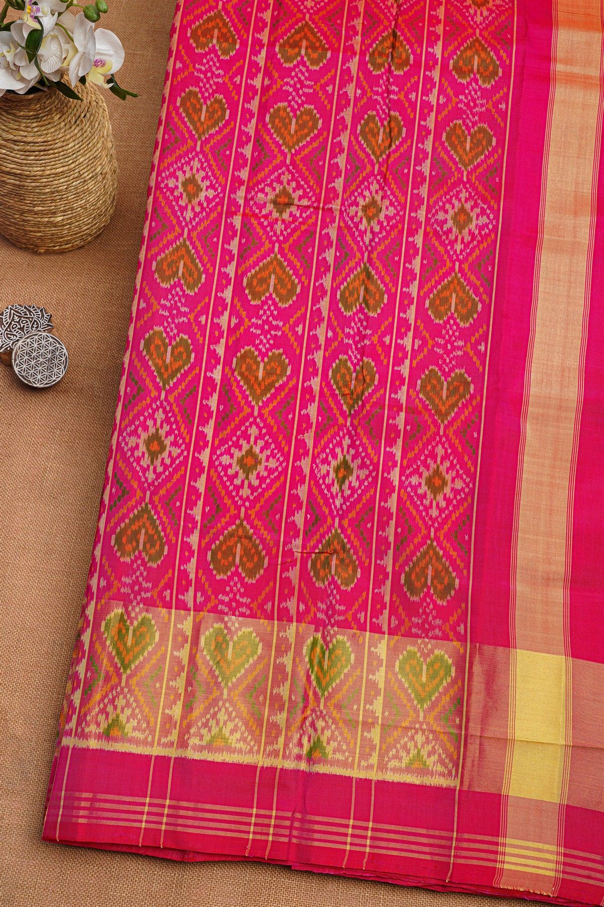 Patola Silk Pink Saree