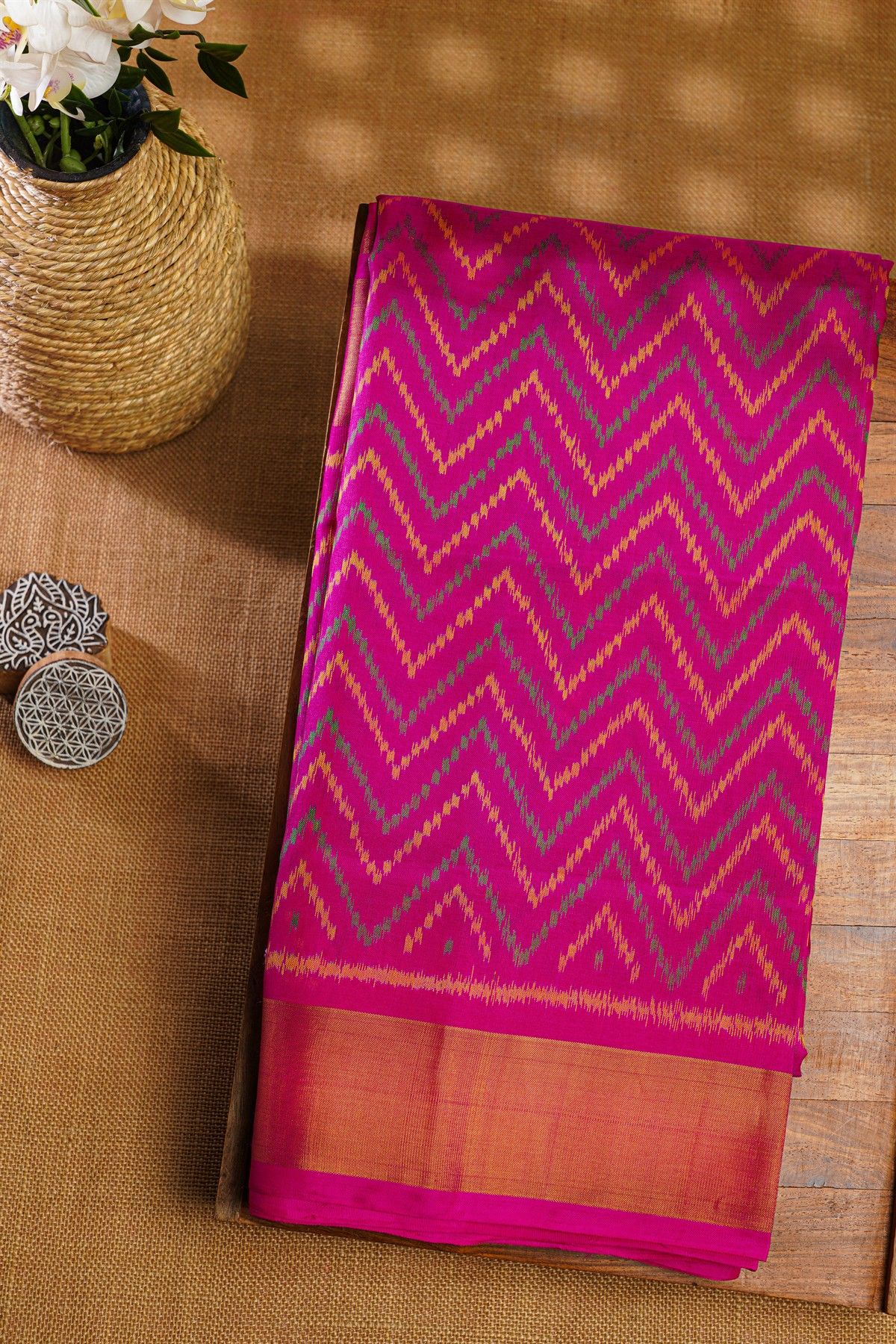 Patola Silk Pink Saree