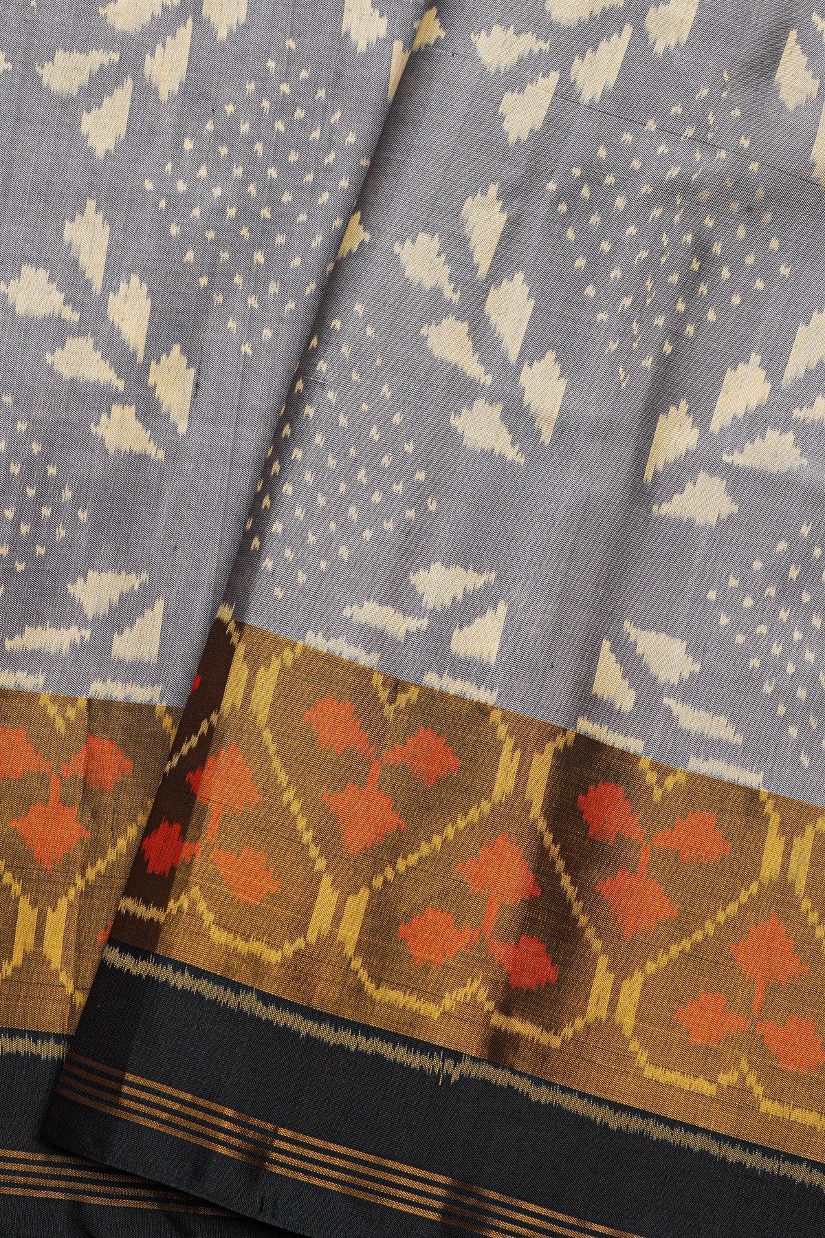 Patola Silk Grey Saree