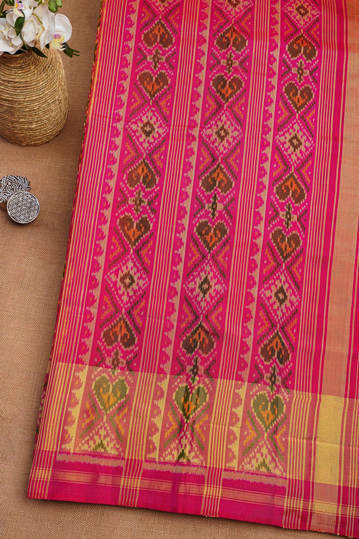 Patola Silk Pale Pink Saree