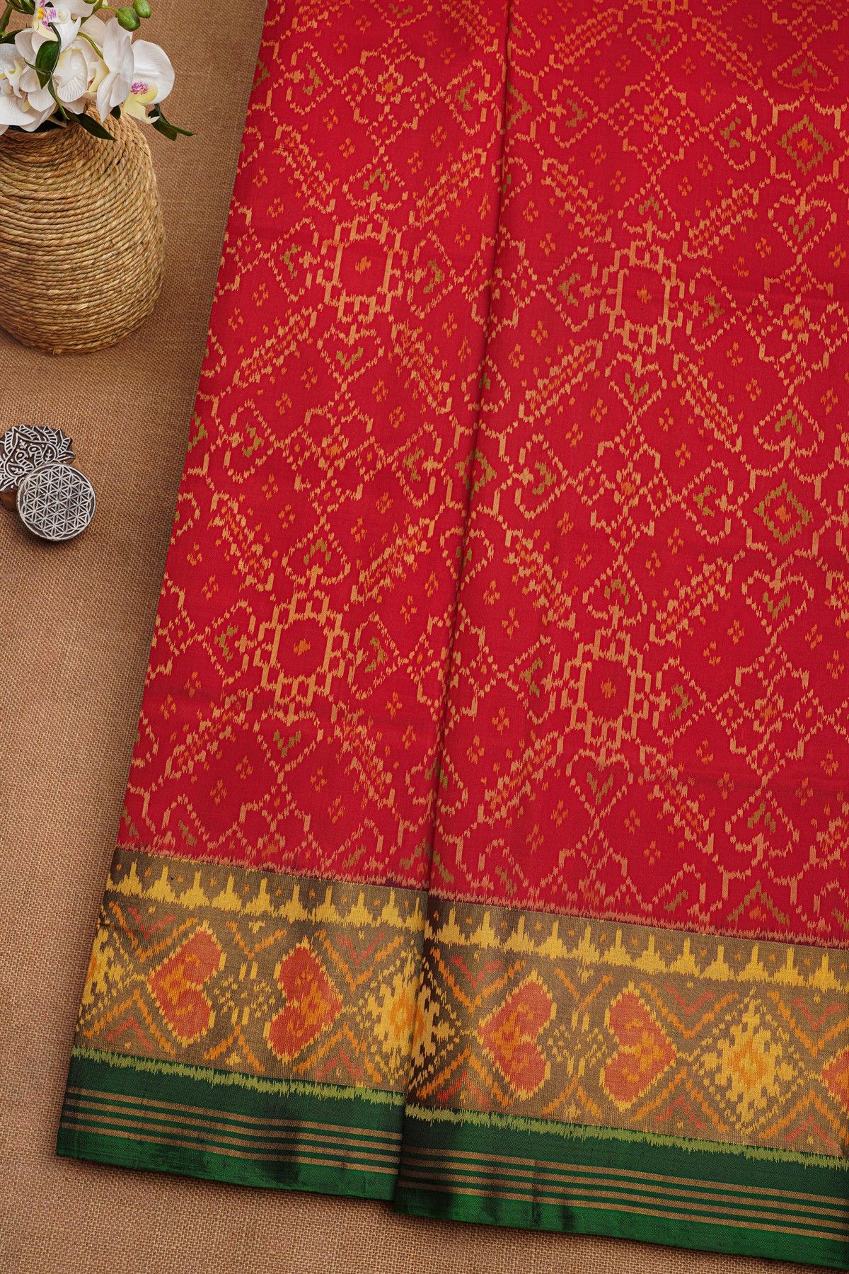 Patola Silk Red Saree