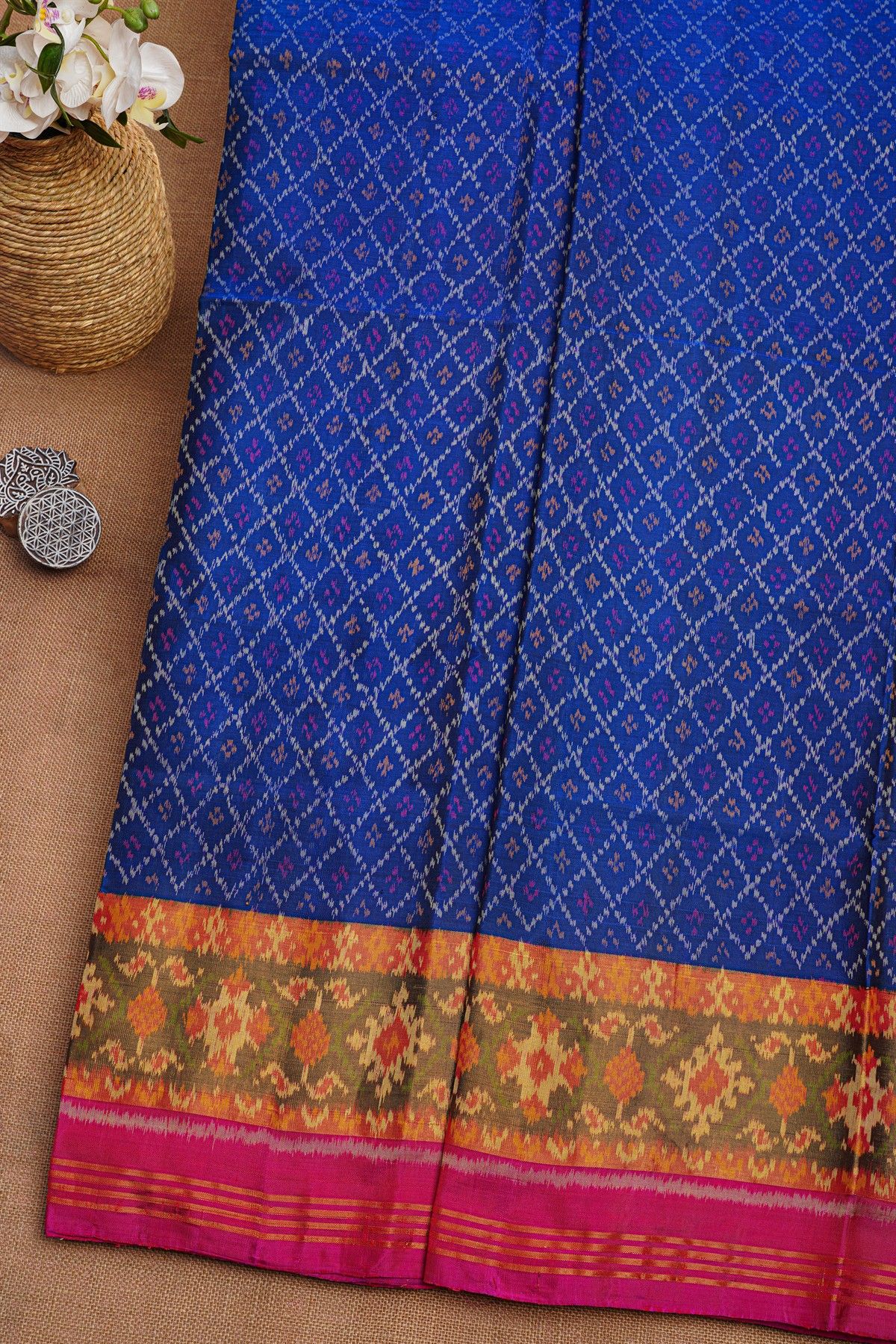 Patola Silk Royal Blue Saree