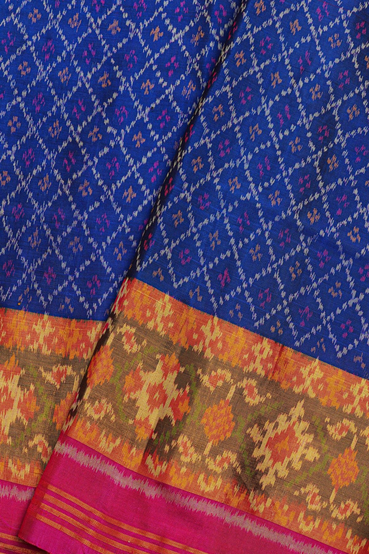 Patola Silk Royal Blue Saree