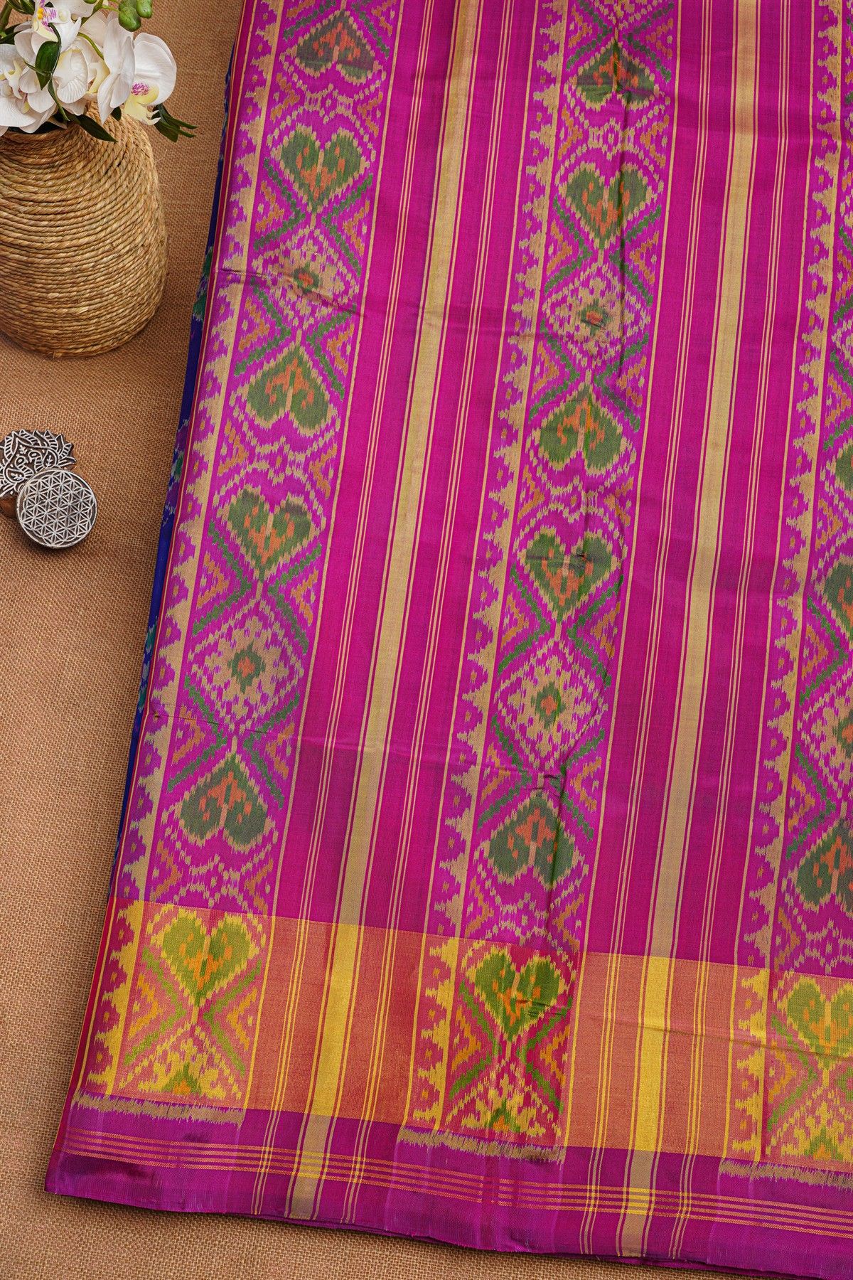 Patola Silk Royal Blue Saree