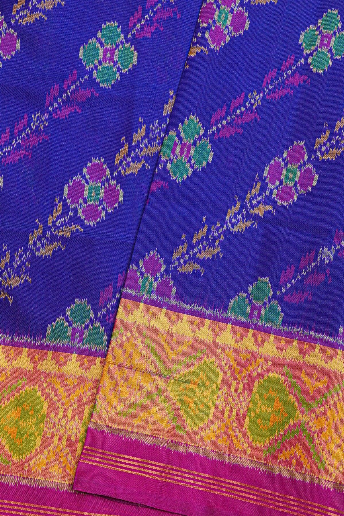 Patola Silk Royal Blue Saree