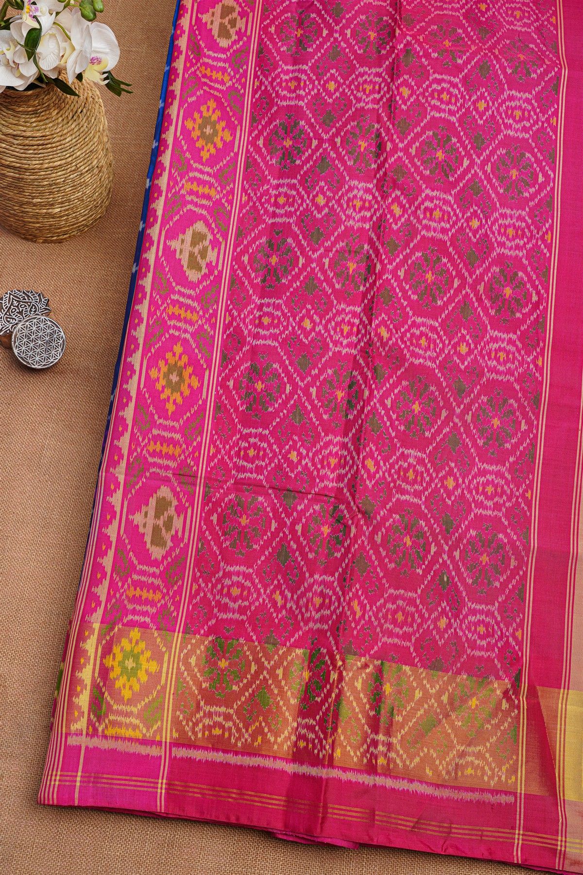 Patola Silk Royal Blue Saree