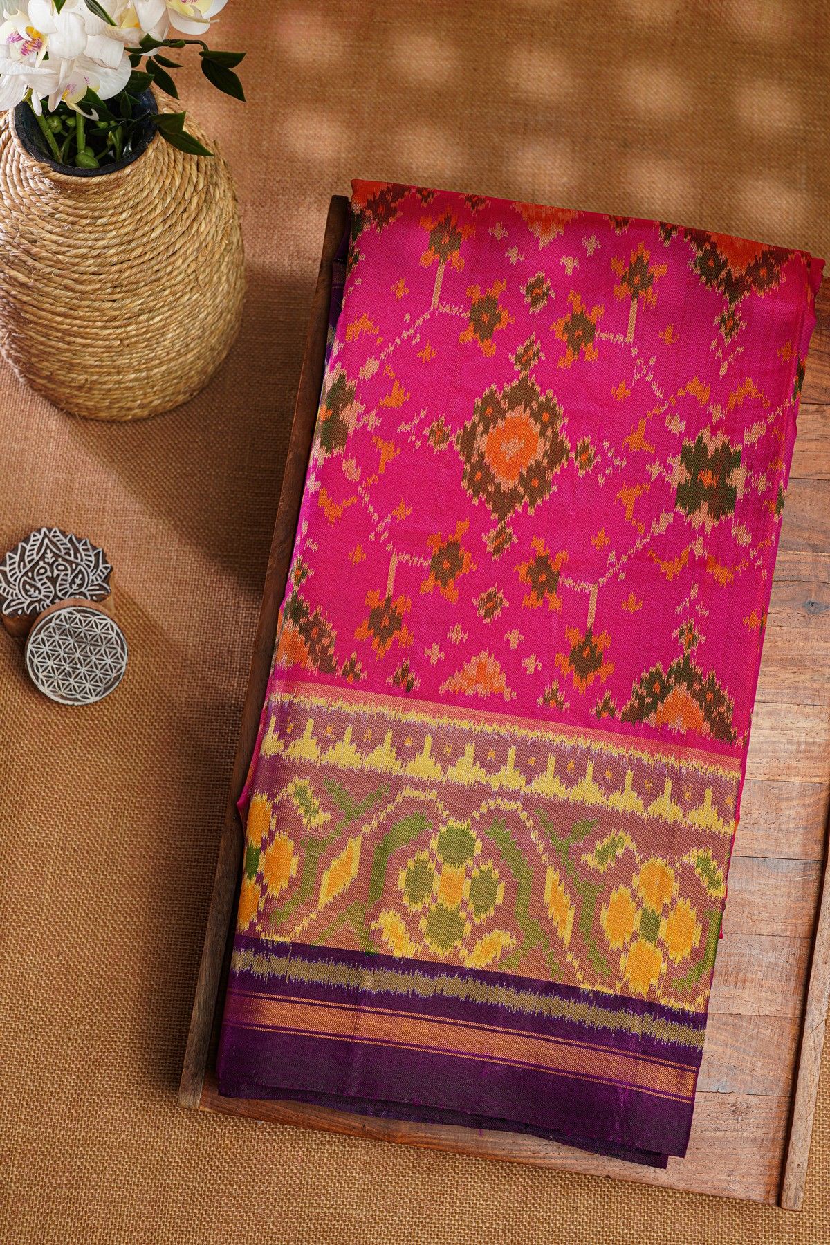 Patola Silk Pink Saree