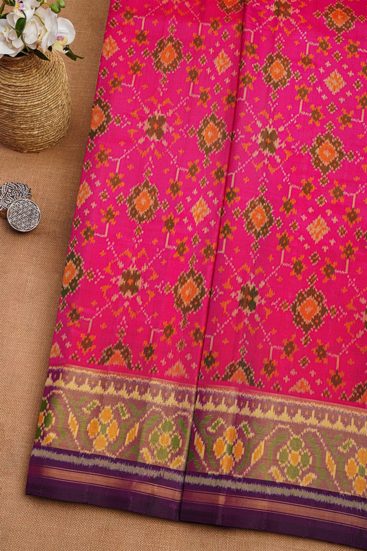 Patola Silk Pink Saree
