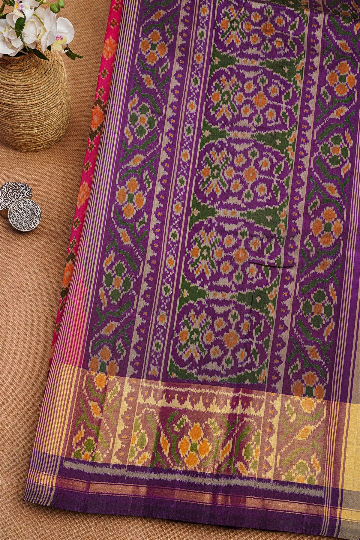Patola Silk Pink Saree