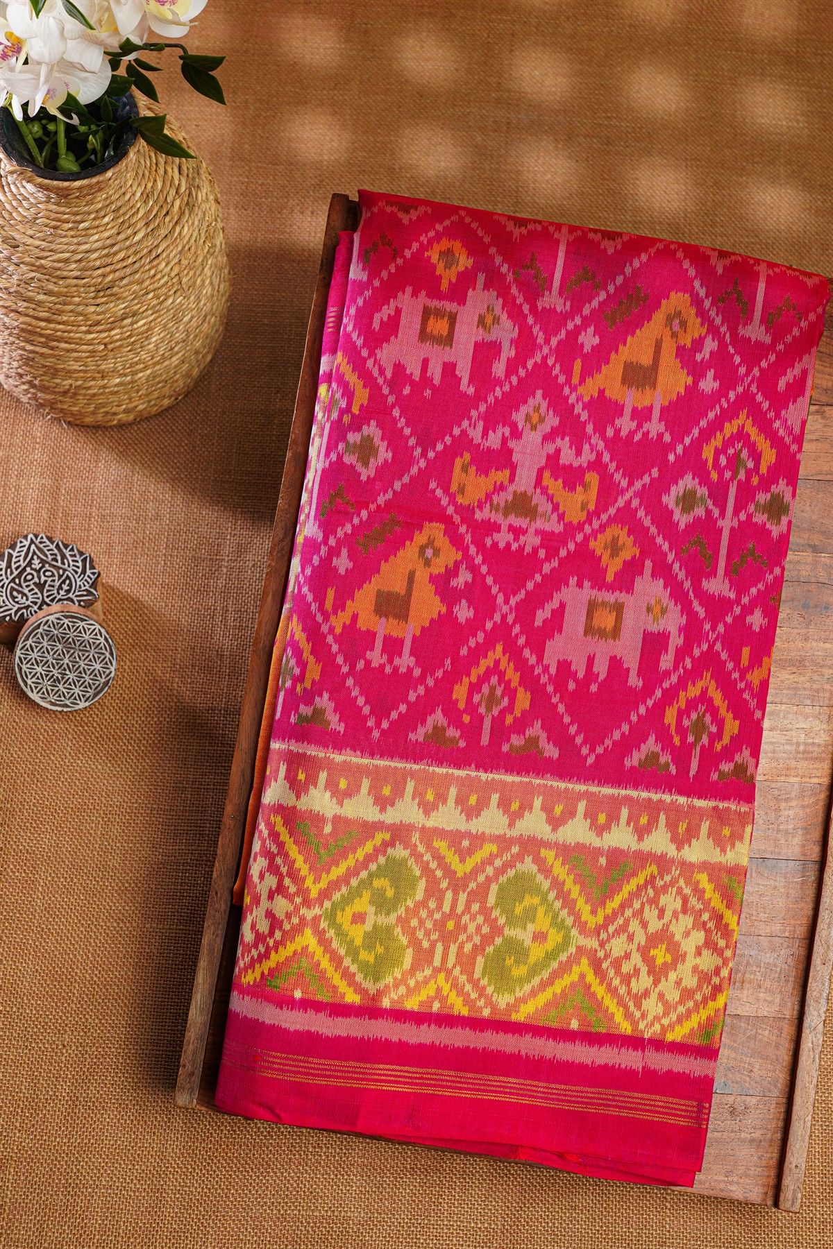 Patola Silk Orange Saree