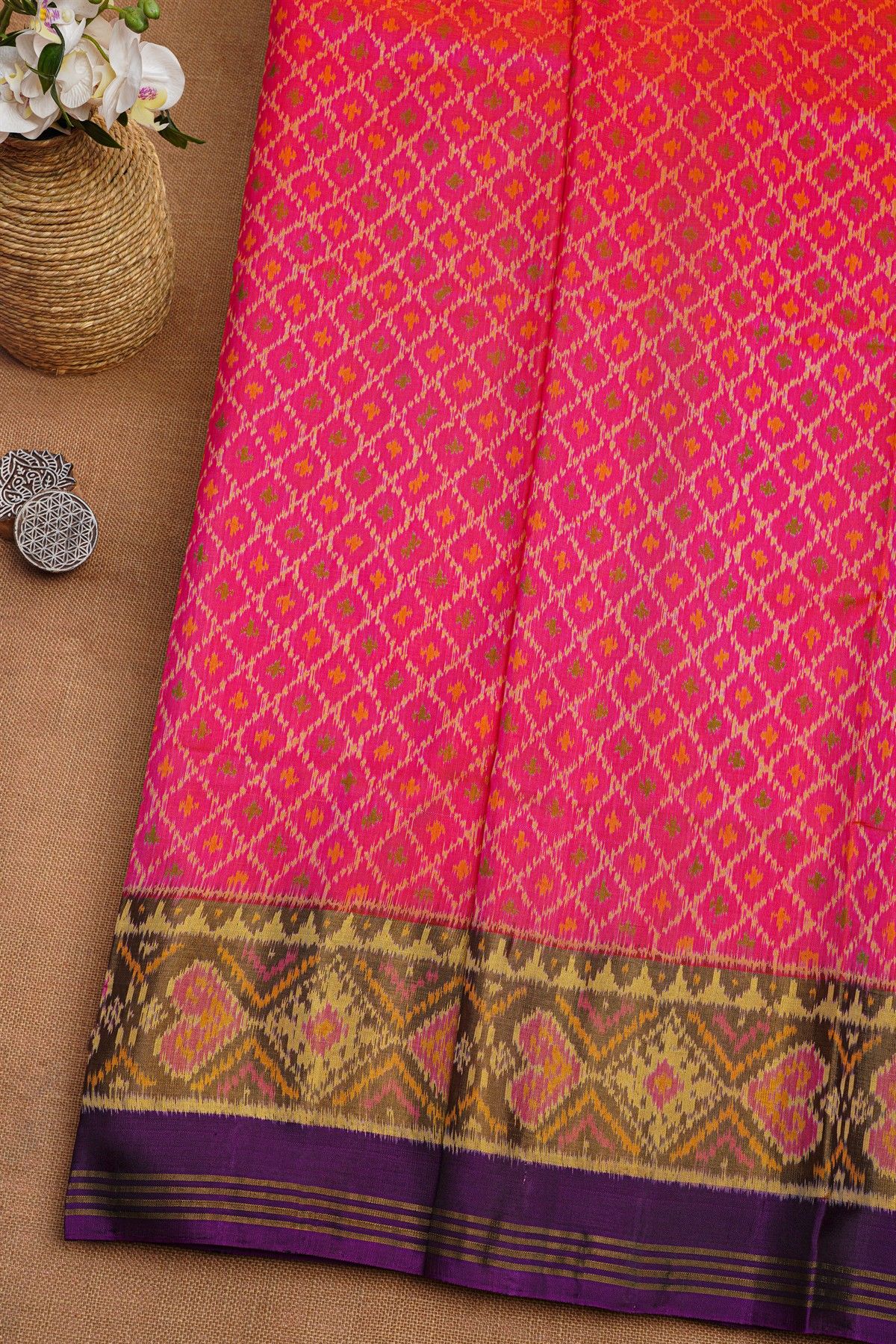 Patola Silk Pink Saree