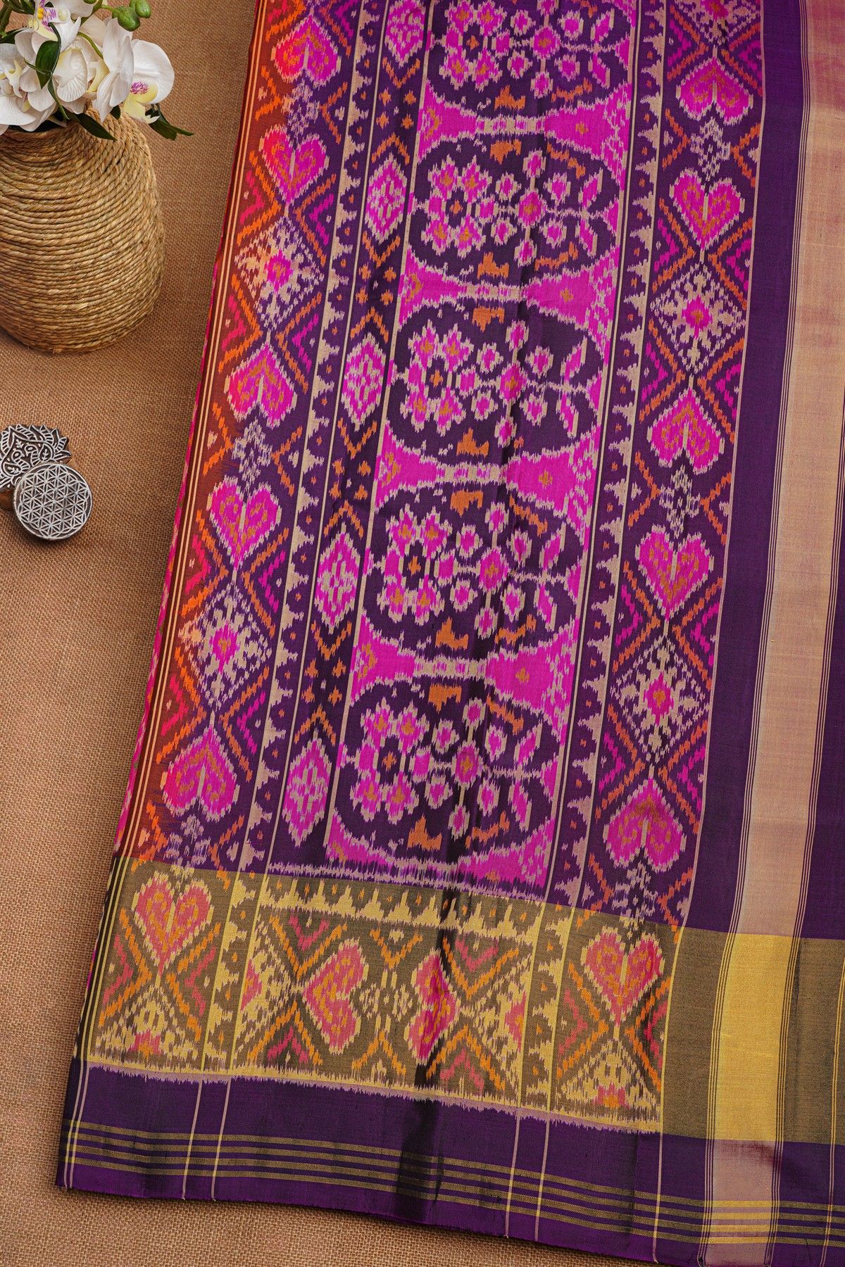 Patola Silk Pink Saree