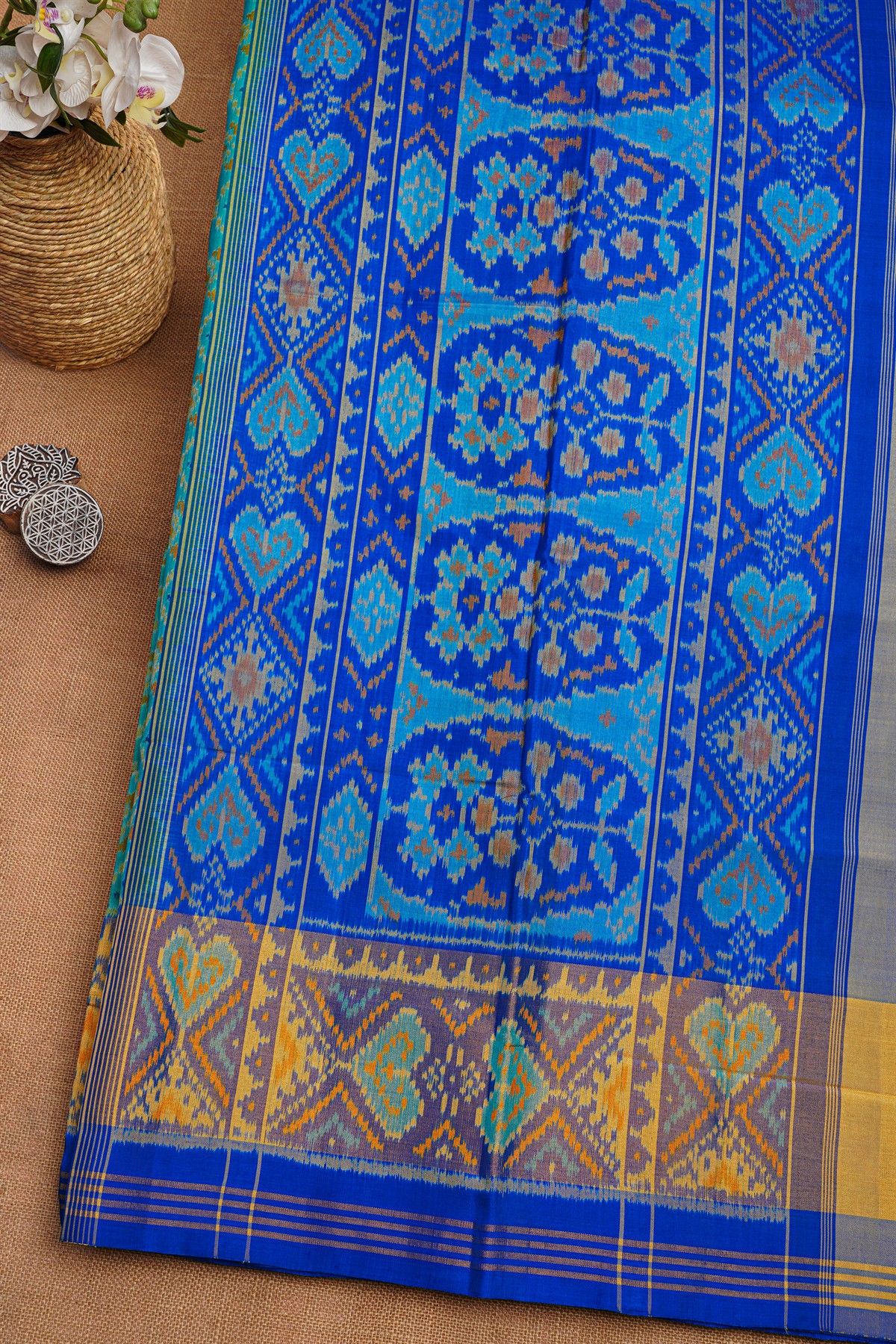 Patola Silk Sea Green Saree