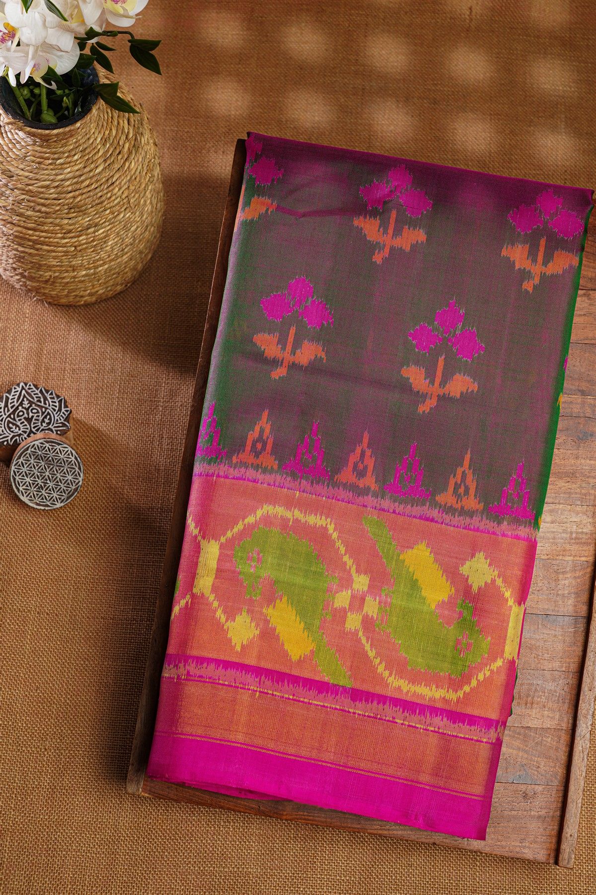 Patan Patola Silk Dual Colour Saree