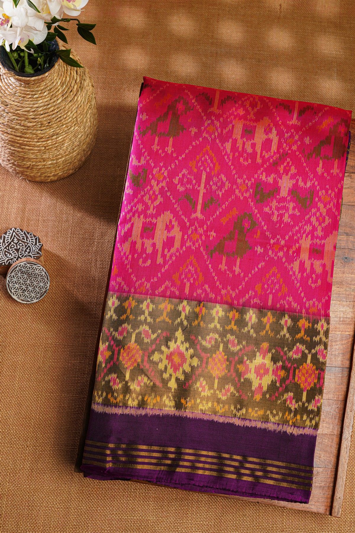 Patola Silk Pink Saree