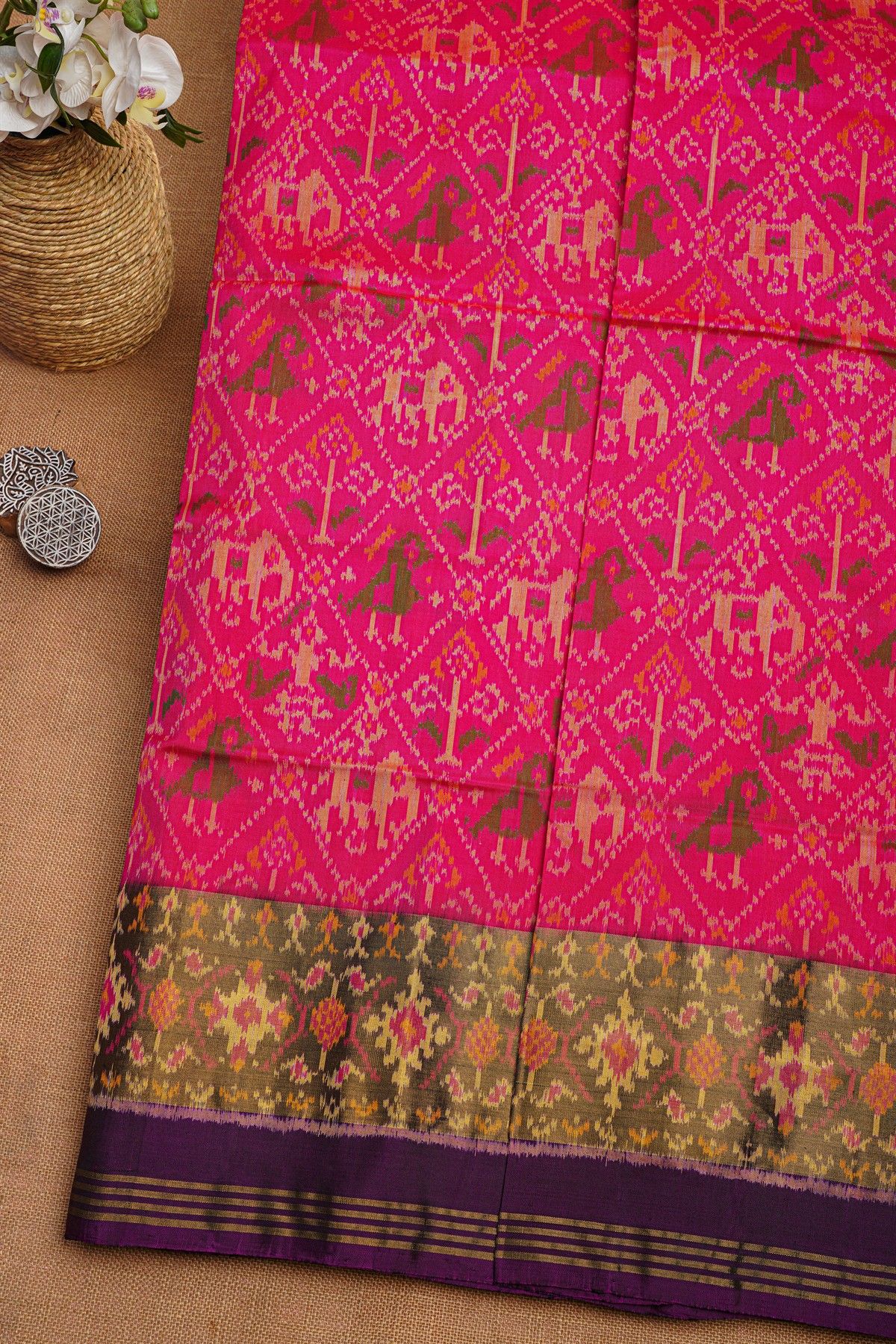 Patola Silk Pink Saree