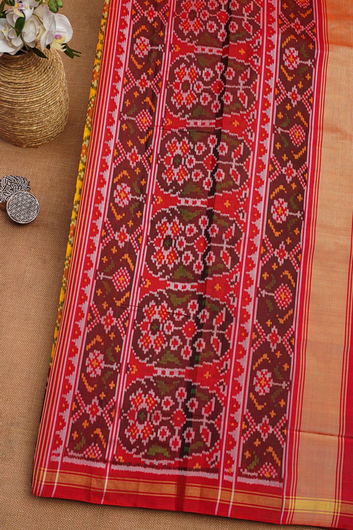 Patola Silk Yellow Saree