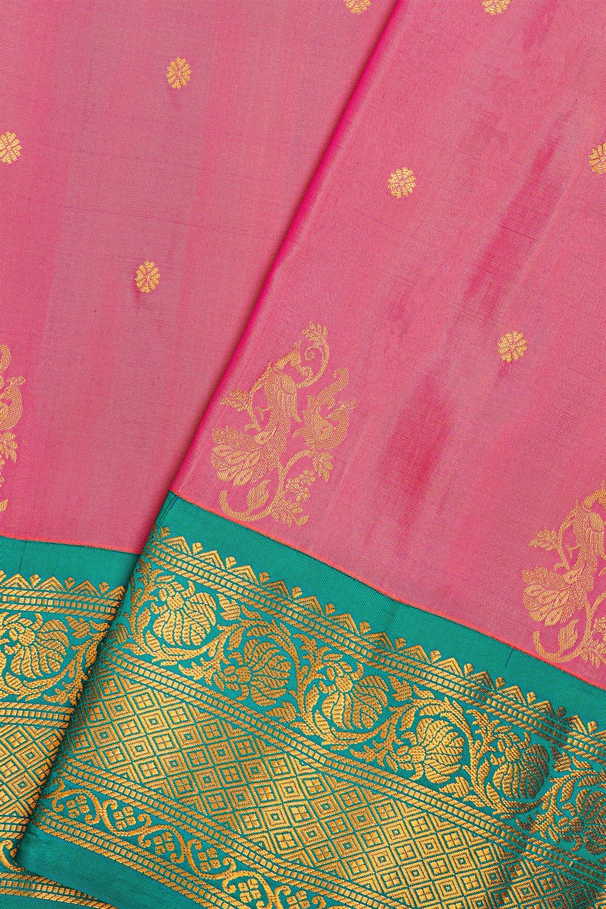 Gadwal Silk Pink Saree